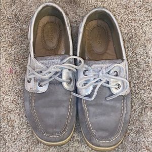 Grey Sperry shoes